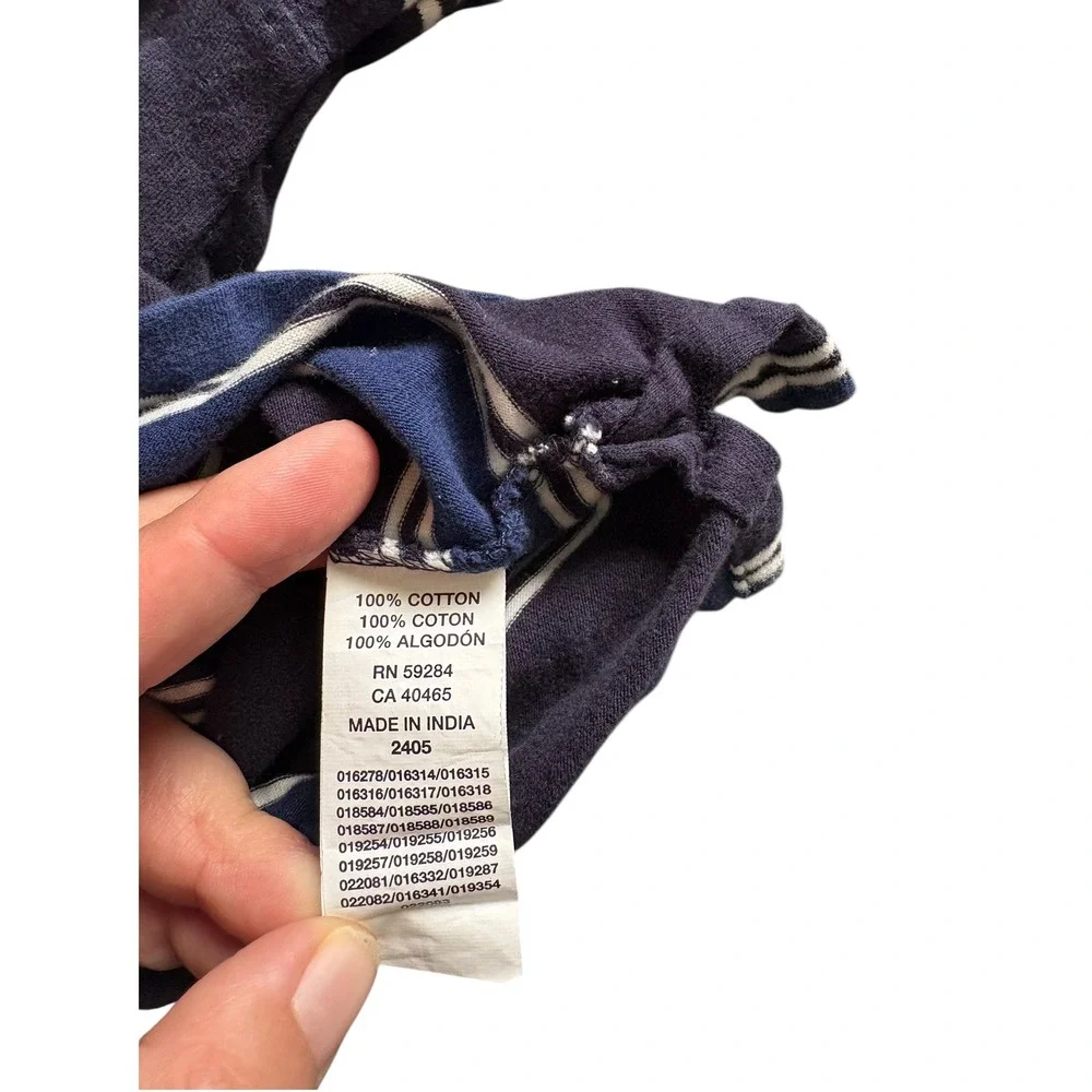 The Children's Place Boys Polo Shirt Size M‎ 7/8 Blue Striped Long Sleeve Cotton